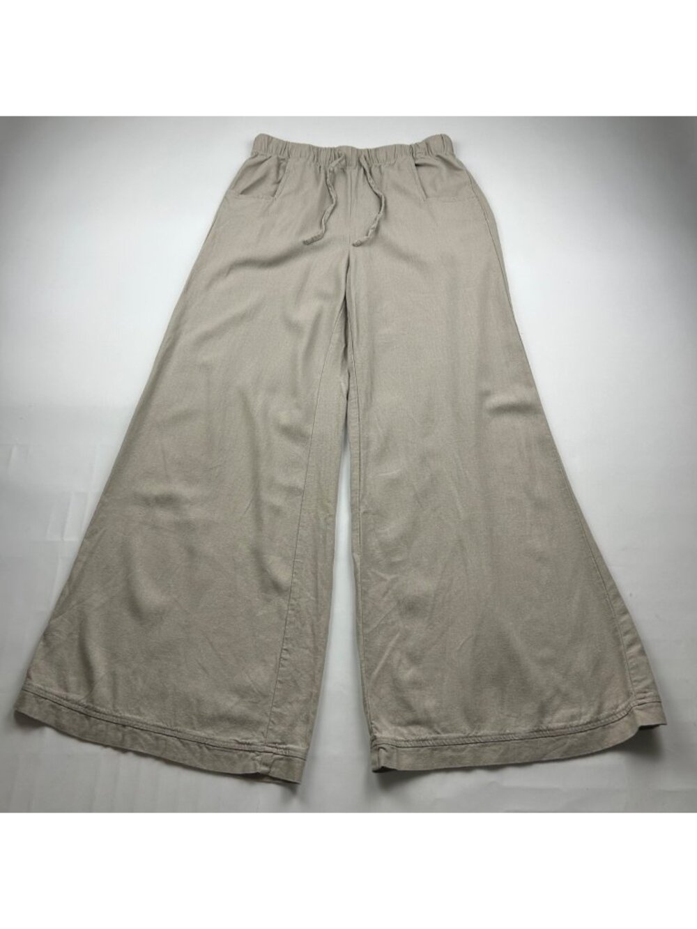 Rewash Natural Linen Blend Wide Leg Lounge Pant L